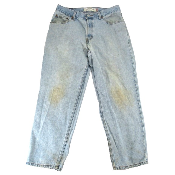 Levis 560 Jeans Mens Size 33x30 (Actual 32x27) Loose Fit Tapered Leg Blue Denim - Picture 1 of 14